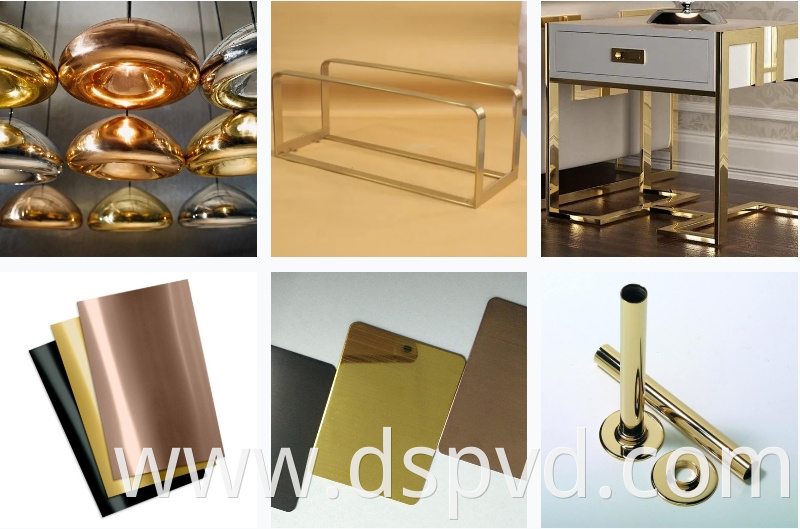 Stainless Steel Sheet Gold pvd coating machin